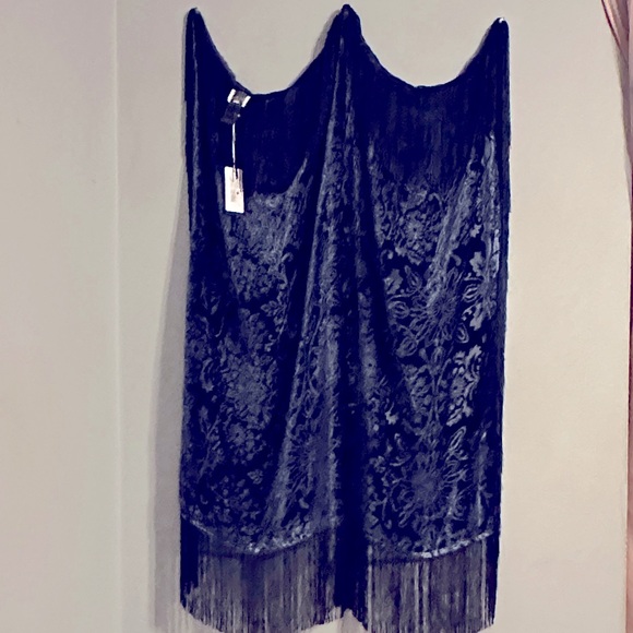 Johnny Was Vanetta Fringe Wrap  Alixa Elegant Black Fringe Scarf NWT - Picture 1 of 6